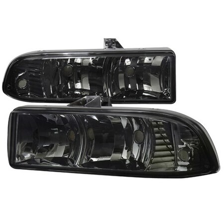 Overtime Euro Headlight for 98 to 04 Chevrolet S10-Blazer, Smoke - 9 x 16 x 18 in. OV126198